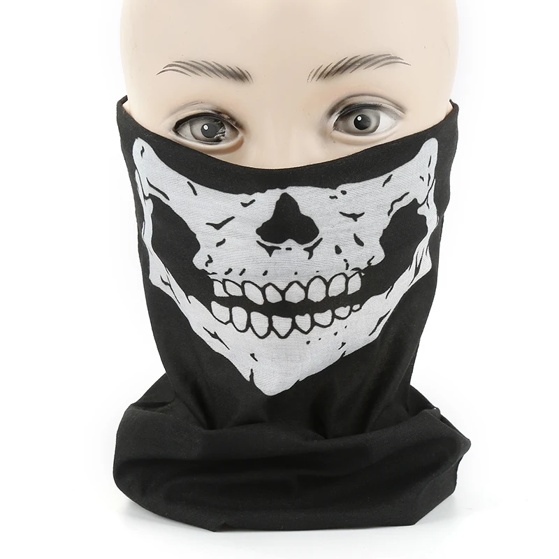 

Skull Face Shield Mask Neck Scarf Headwear Camping Hiking Scarves Cool Motorcycle Helmet Neck Face Mask Durable Ski Headband