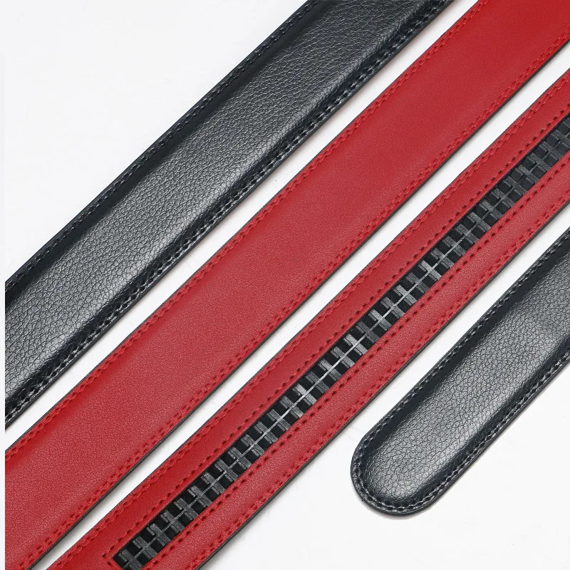 

New Male Automatic Buckle Belts,No Buckle Belt Brand Men High Quality Male Genuine Strap Men's Belts Real Leather 3.5cm