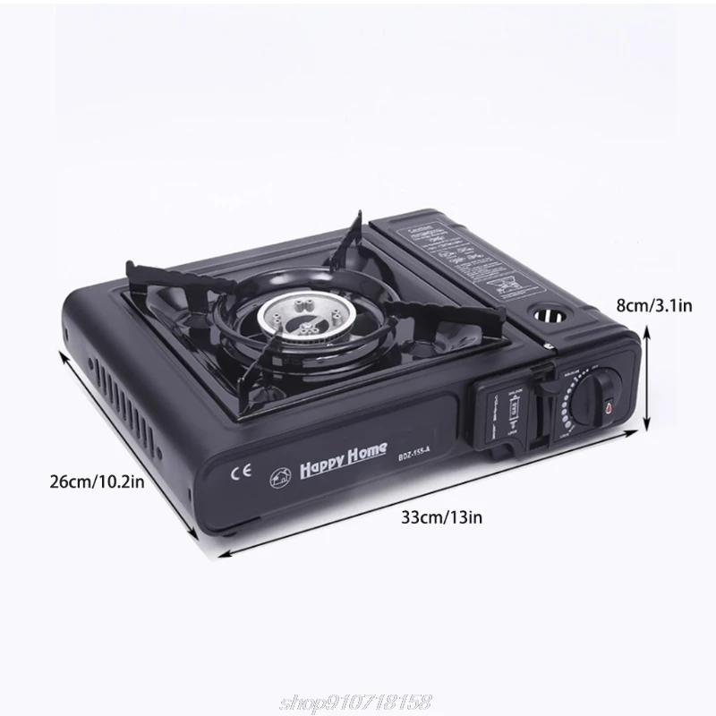 

Camping Portable Gas Stove Black Stainless Steel Outdoor Cooking Burner for Weekend Camping Trips Table Top J09 21 Dropship