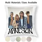 Наволочка для подушки Maneskin, наволочка из хлопка и льна, наволочка для подушки Glamrock, Digitalart, Ретро волна, эстетика, Citypop Colorpop Popcolor