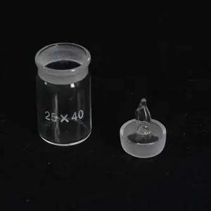 25x40 мм Диаметр x высота лабораторная стеклянная Взвешивание бутылка с заземлением стеклянная пробка