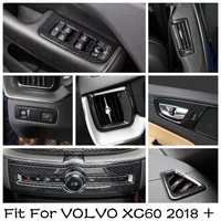 carbon fiber look interior parts door handle bowl air ac head lamps glass lift cover trim abs for volvo xc60 2018 2021