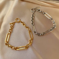 european and american fashion personality retro t shaped buckle bracelet female temperament simple jewelry