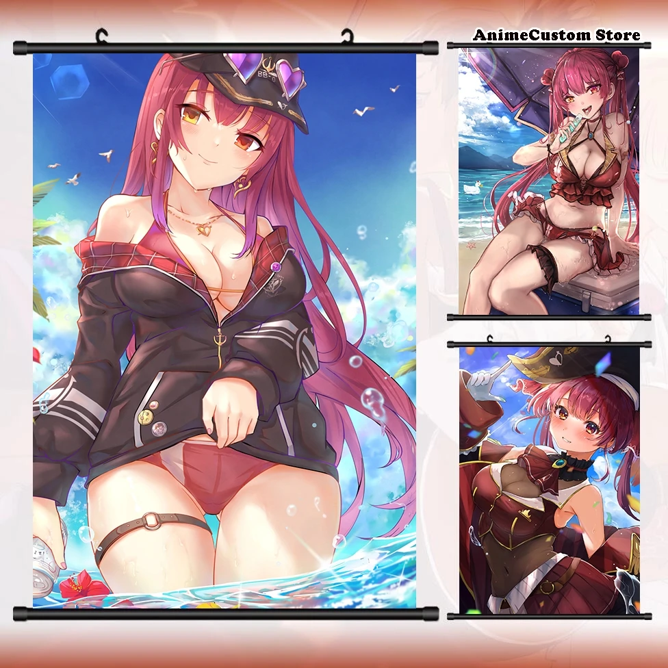 

Game Hololive YouTube Houshou Marine HD Wall Scroll Roll Painting Poster Hang Poster Home Decor Collectible Decoration Art Gift