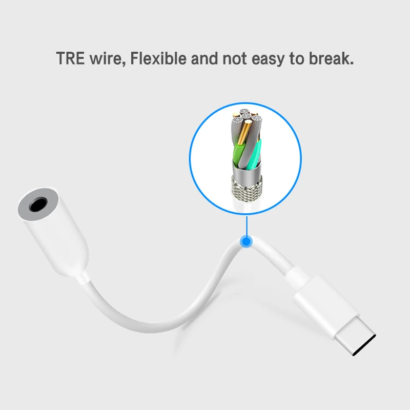 Кабель-адаптер для наушников Type-C-3 5 мм Usb 3 1 Type C USB-C штекер AUX аудио разъем Xiaomi 6 Mi6 Letv