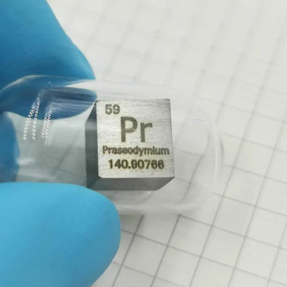 

Praseodymium Cube Bulk Glass Seal Pure 99.9% Periodic Table of Rare-earth Metal Elements for DIY Research Study School Education