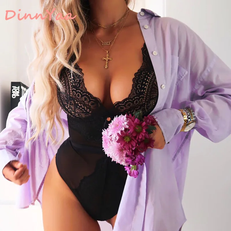 

Кружевное боди без бретелек, женское порно, Прозрачная облегающая одежда для секса, Эротическое нижнее белье с V-образным вырезом, сексуальн...