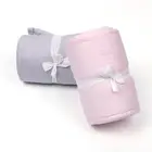 Детская кроватка однотонная, дышащий защитный бампер из чистого хлопка, Комплект постельного белья для новорожденных