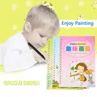 Многоразовый на английском языке и китайская тетрадь Рисунок Игрушки ручной записи паз английский Авто исчезает тонкой обучающие игрушки для детей расходные материалы