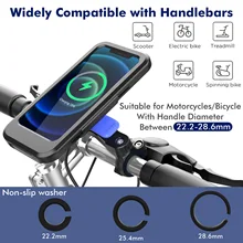 2022 New Electric Bicycle Motorcycle Mobile Phone Bracket Waterproof Stand Outdoor Riding 15W Fast Wireless Charging Holder