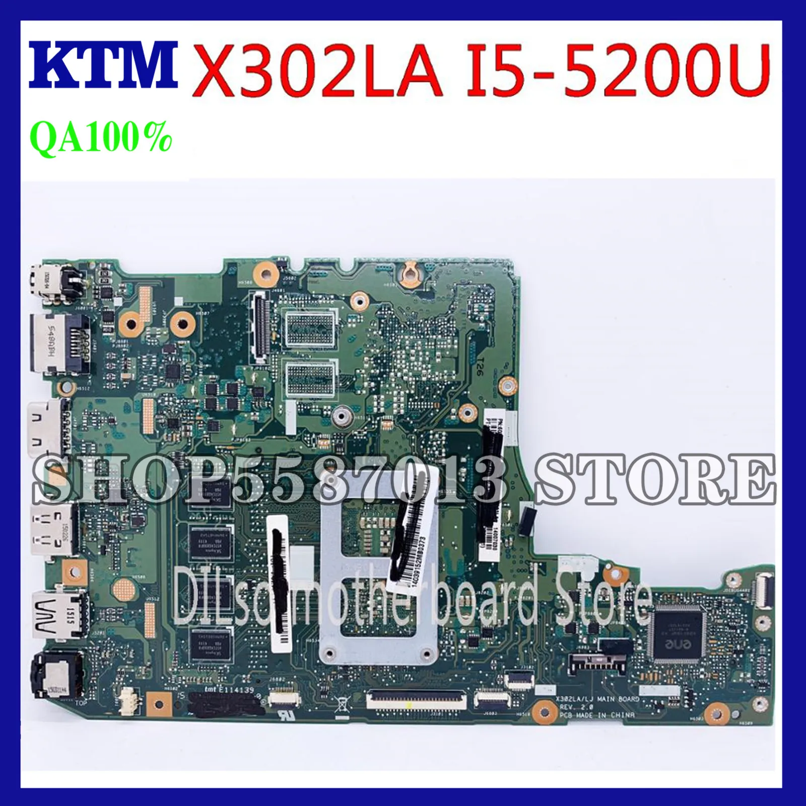 

KEFU X302L For ASUS X302LA X302LA/LJ X302LJ Laptop Motherboard Original Notebook I5-5200U 4GB-RAM 100% Test