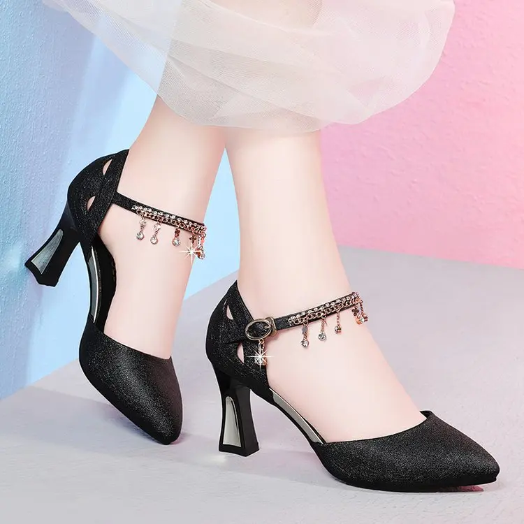 Женские Босоножки на каблуке Moredays с острым носком женские туфли лодочки 6 8 см