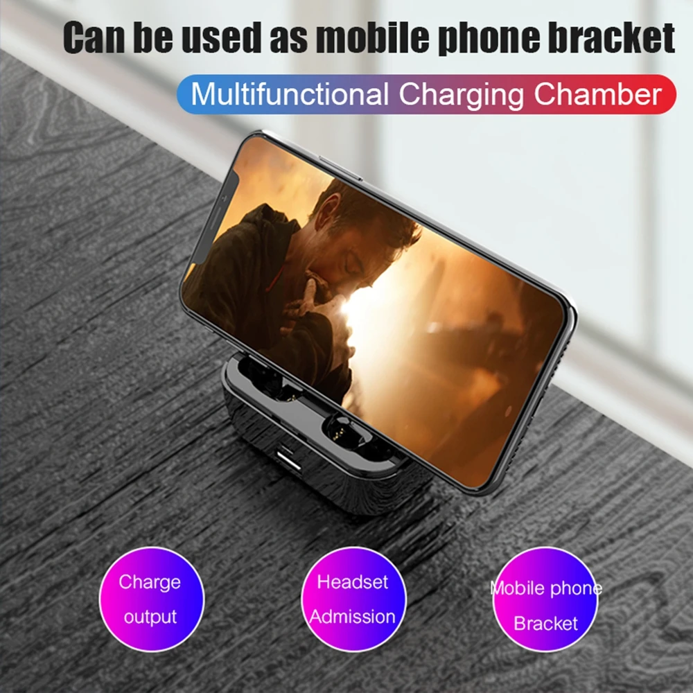 TWS Bluetooth 5 0 светодиодный цифровой дисплей наушники беспроводные стерео бас