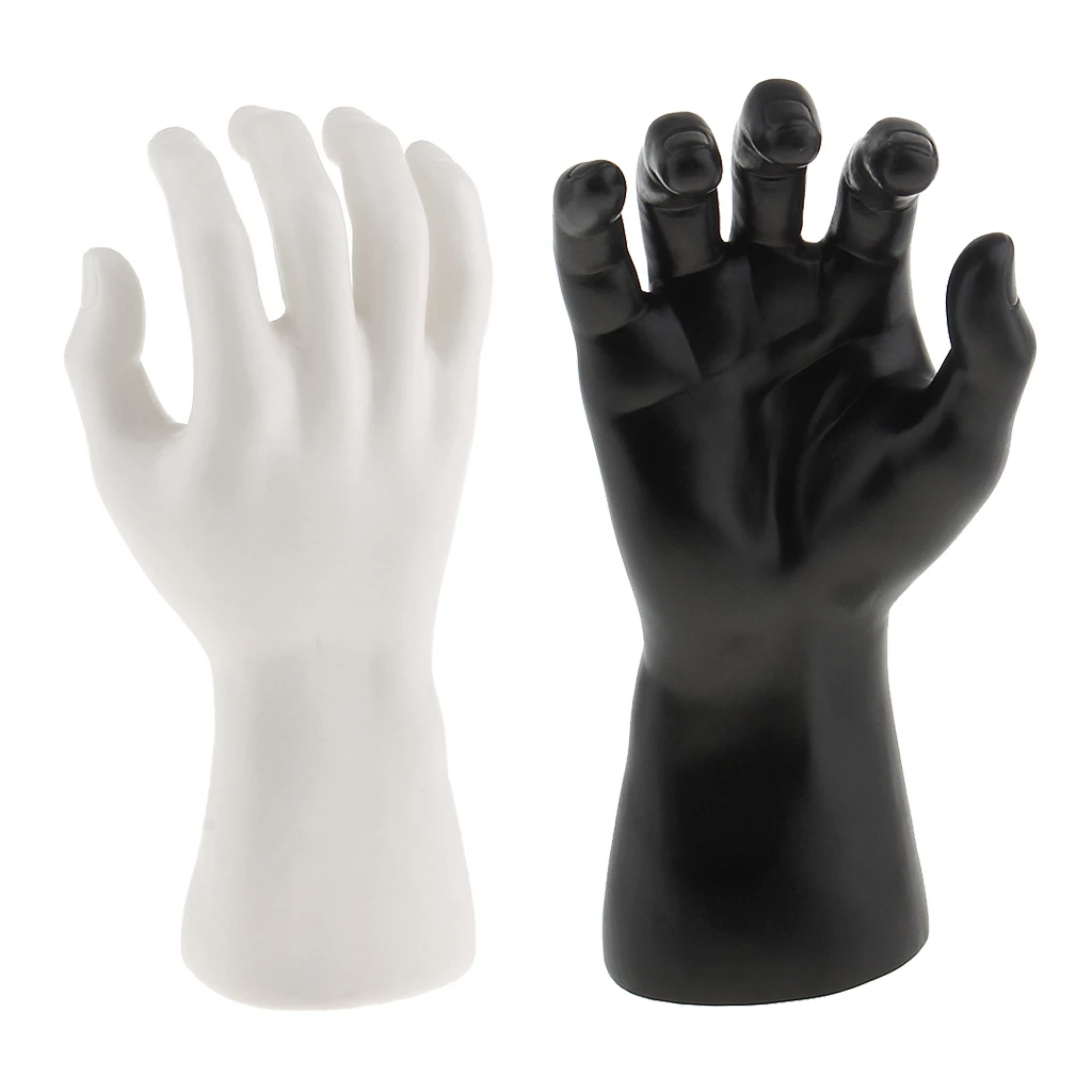 

Men Jewelry Bracelet Watch Ring Display Male Mannequin Right Hand White Black