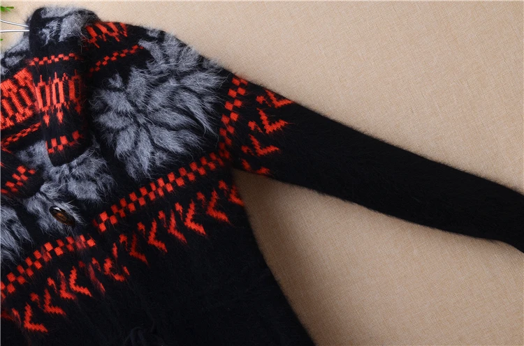 Женские Модные полосатые кашемировые кардиганы с капюшоном зимние куртки из