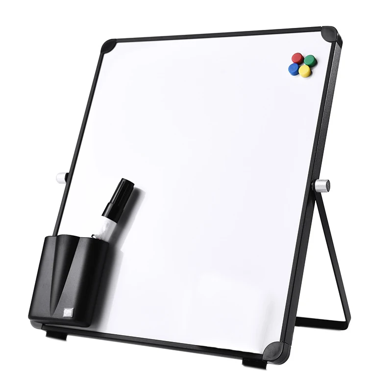 

Erasable White Board Kit Magnetic Desktop Whiteboard with Whiteboard Marker Magnetic Particles and Pen Box (30X25cm)