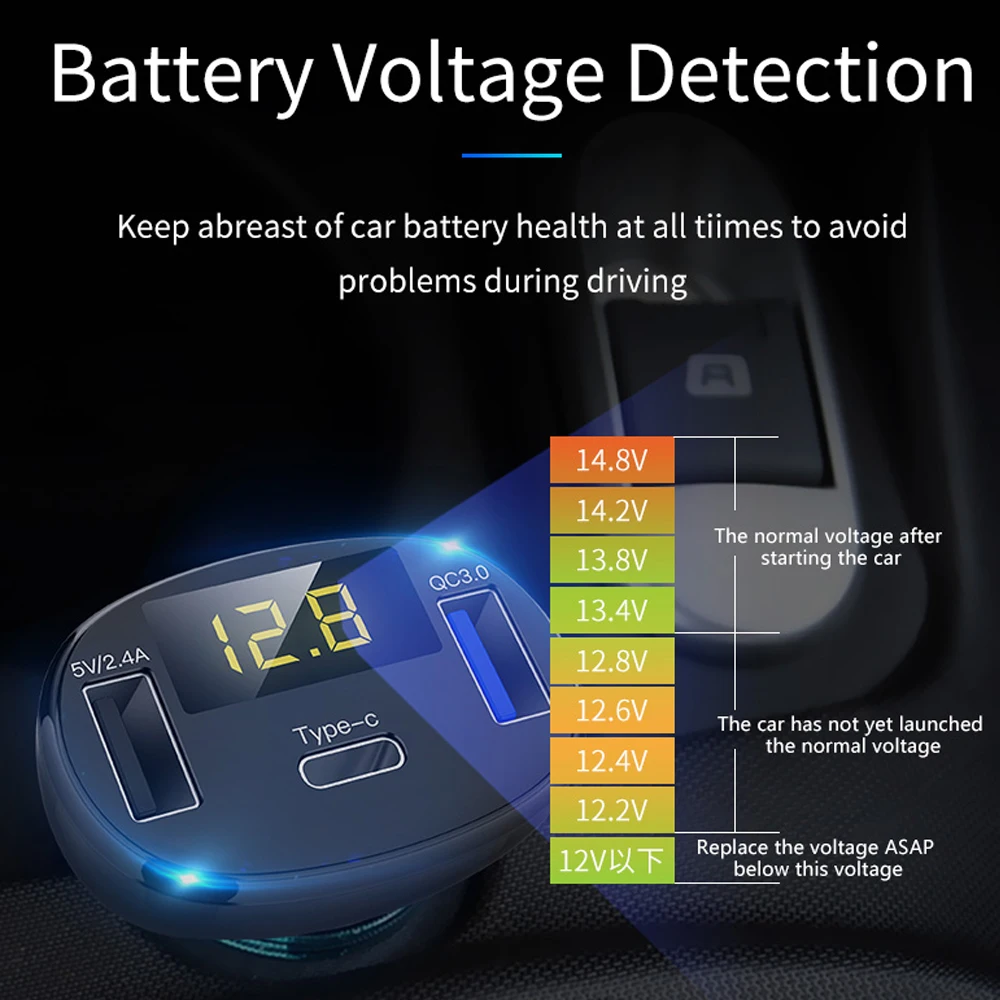 C02 USB Тип C автомобиля Зарядное устройство для Мобильный телефон цвета металлик с