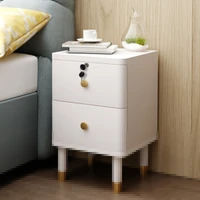italian luxury modern bedside table high quanlity storage in nightstand solid wood white color cabinet nordic bedroom furniture