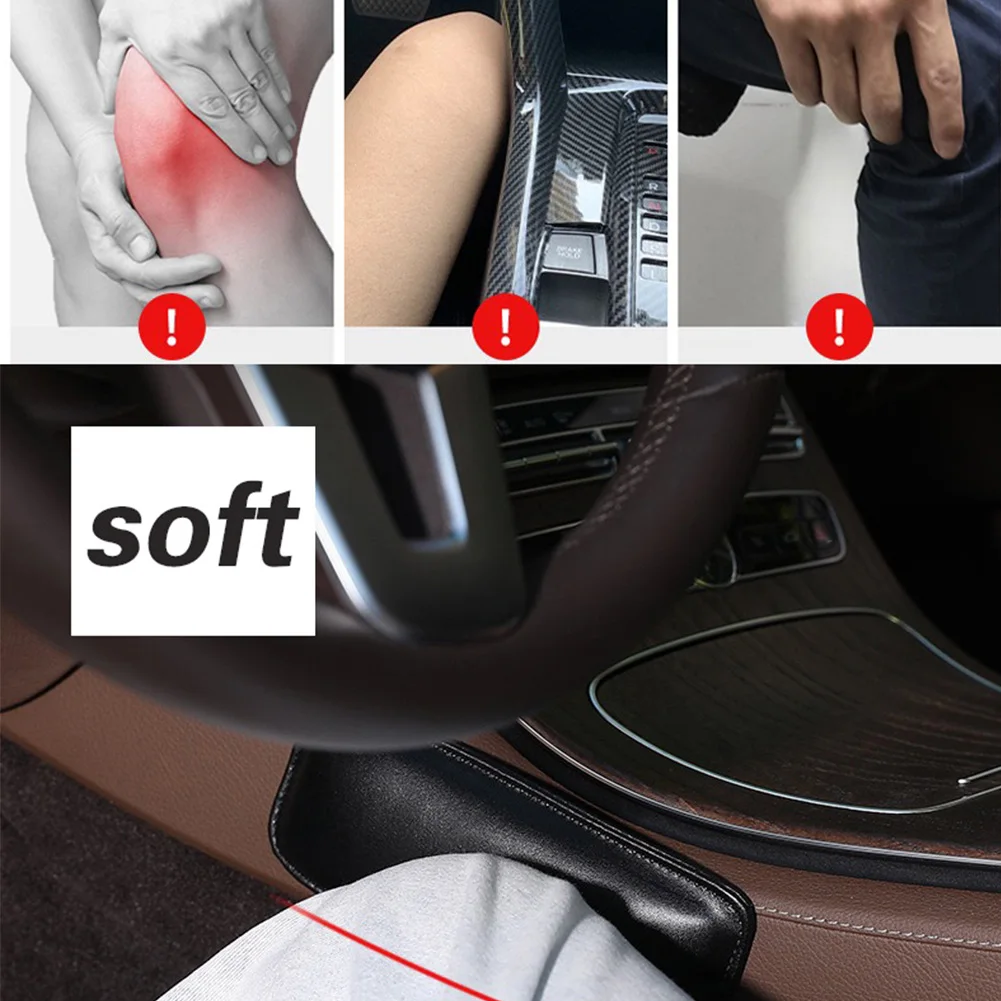

Universal Leather Knee Pad for Car Interior Pillow Comfortable Elastic Cushion Memory Foam Leg Pad Thigh Support Car Accessories