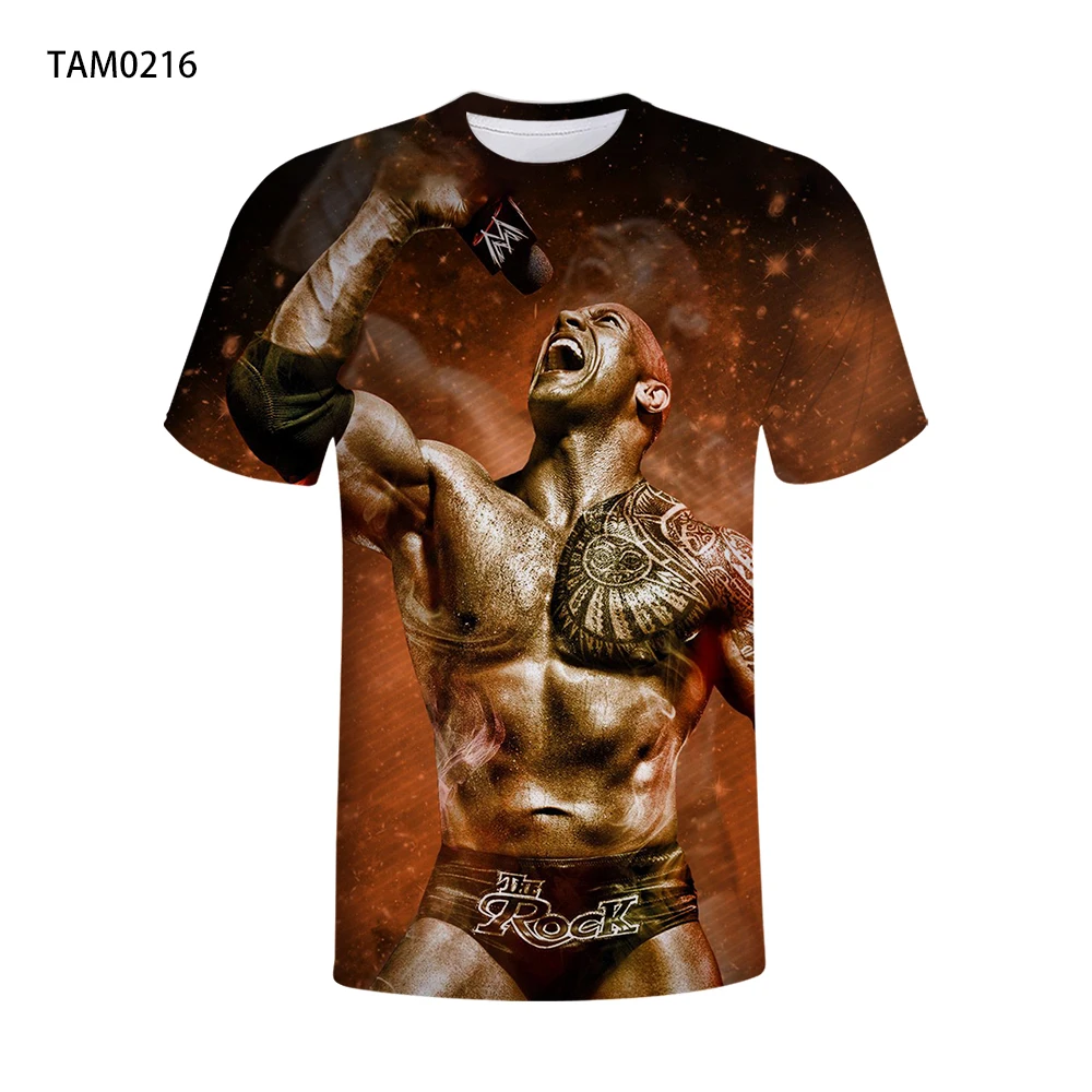 WWE 2021 летняя популярная мужская и женская футболка с 3D принтом уличная мода
