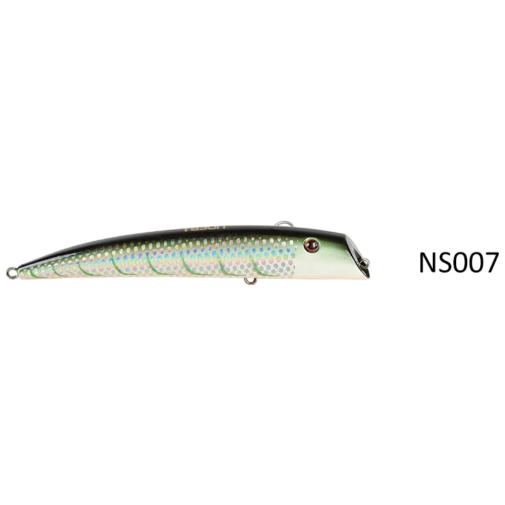 NOEBY 12cm Lipless Minnow Fishing Lure Lifelike Wobbler Hard Bait VMC Hooks19g Saltwater Swimbait Fishing Tackle NBL9153 seabass - Цвет: NS007