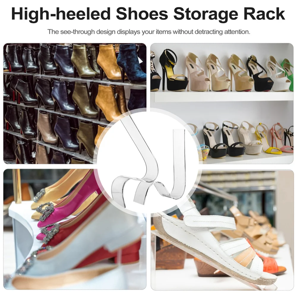 

3Pcs Shoe Display Stands High Heeled Shoe Holder Sandal Shoe Acrylic Stands