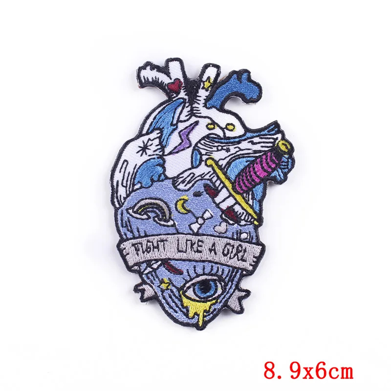 

20pcs/lot G1196 Cartoon Heart DIY Embroidery Stickers Iron on Patch for Clothing Accessories Garment Appliqued Sew on Jacket