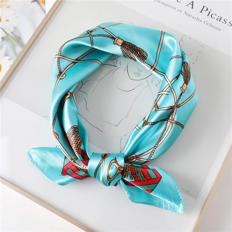 

Luxury Silk Square Scarf Hair Bands for Women Designer Headbands Cute Headband Ribbon Scrunchies Lady Bandana Hair Accessories