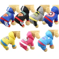 cartoon print pet dog clothes winter warm dog coat jacket for small dog yorkie french bulldog teddy costume hooded pets clothing