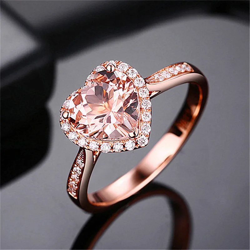 

Best selling luxury temperament natural morganite champagne zircon opening adjustable ring female Wedding Gifts live mouth ring