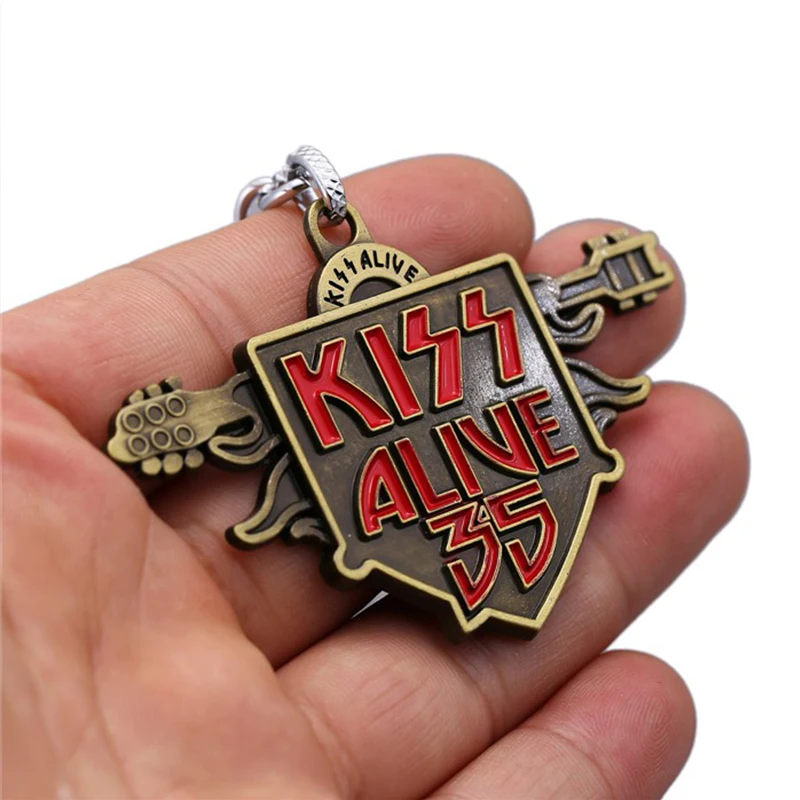 

Брелок для ключей Kiss Alive 35, цепочка для ключей в стиле американской рок-группы, держатель для ключей, Ювелирное Украшение для фанатов