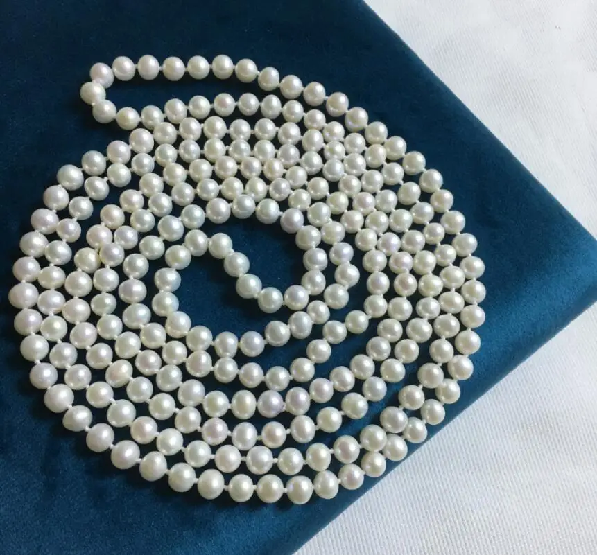 

8mm white real pearl 80cm 125cm 160cm 200cm 30'' 50'' 63'' 78'' necklace Freshwater PEARL Women Jewelry