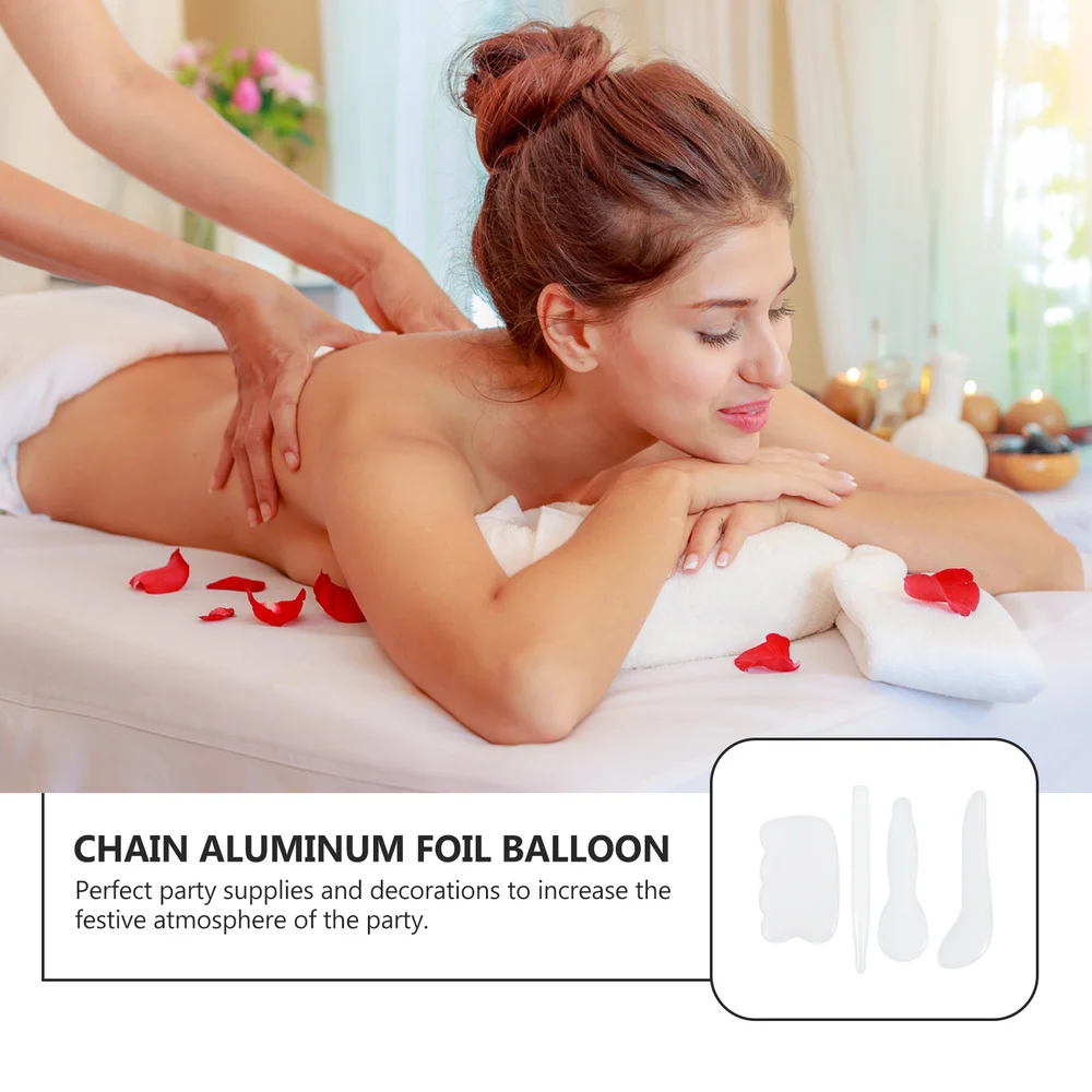 

4Pcs Face Body Board Universal Massaging Plate Scrapping Plate White