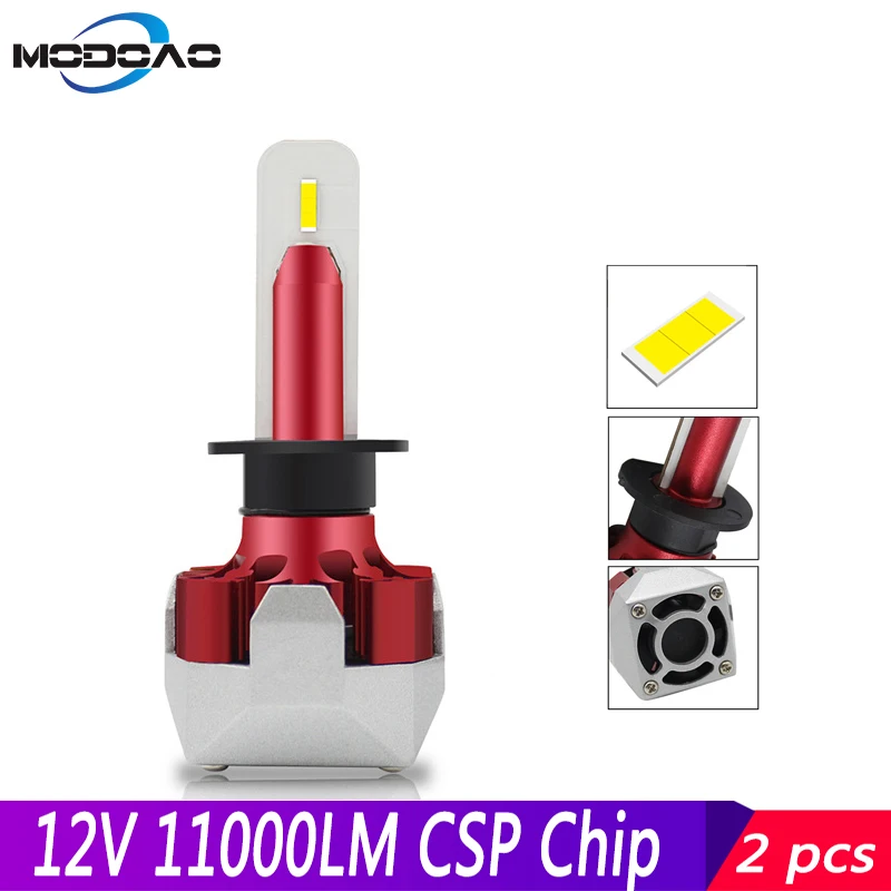 2 шт. автомобильные светодиодсветодиодный фары H1 H8 H9 H11 9005 9006 9012 12 В 6500 К в 100