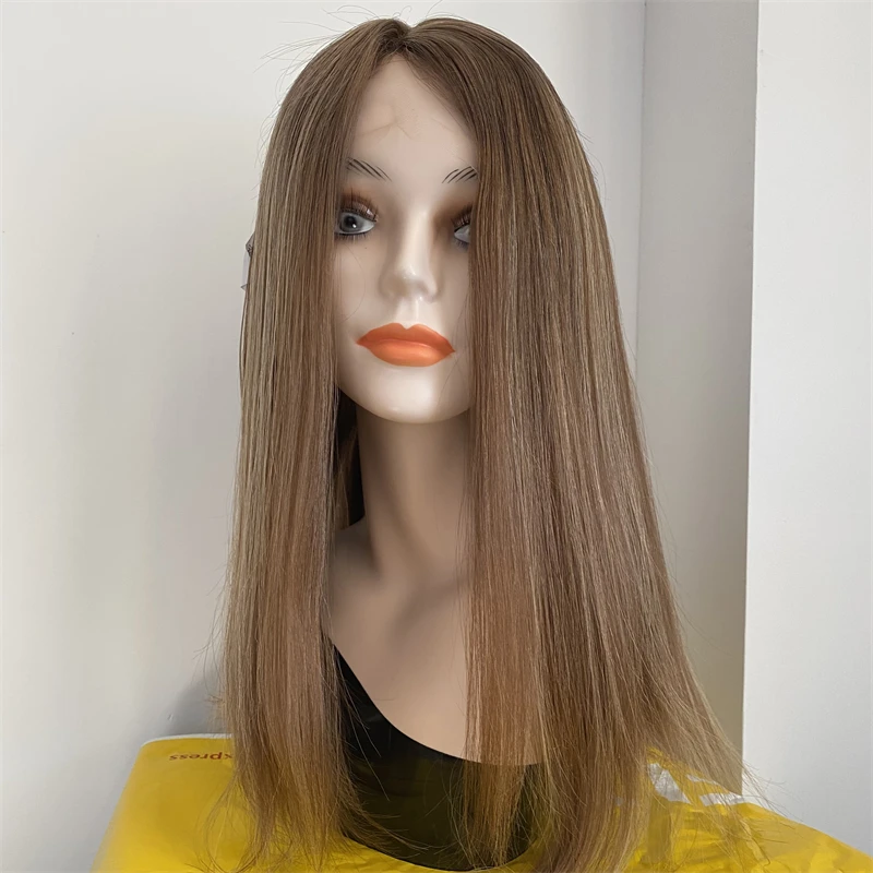 

Парик Yelin с двойным Утоплением, искусственные человеческие волосы со шнуровкой, женские парики со стандартной плотностью 150