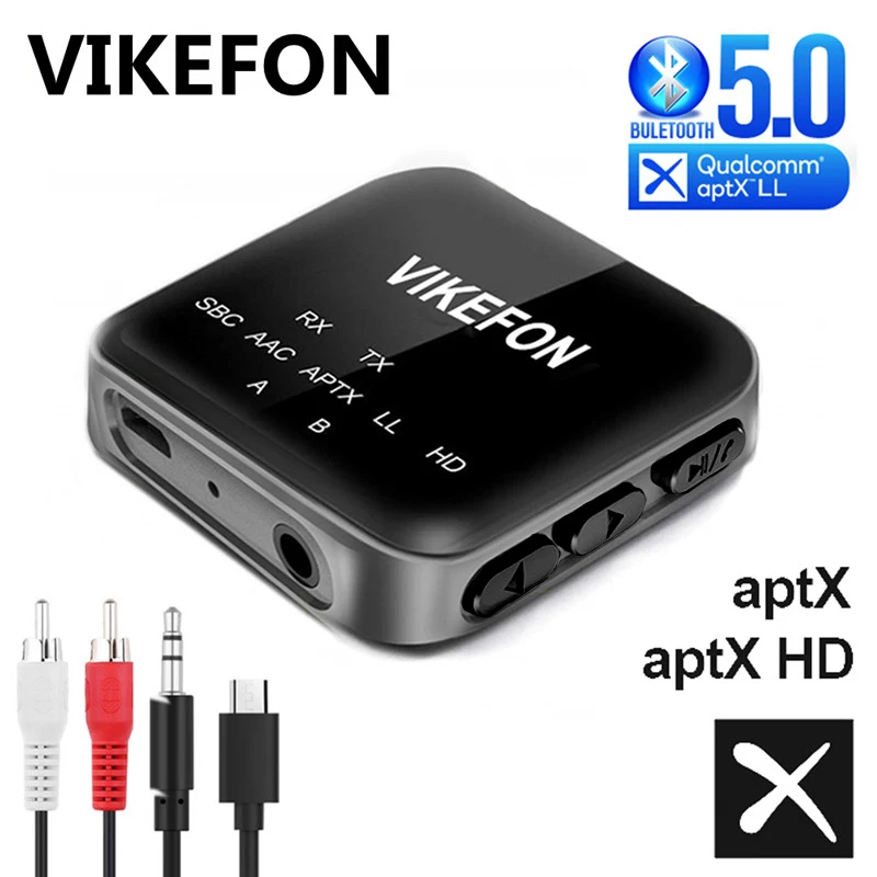 Bluetooth 5 0 аудио приемник передатчик CSR8675 aptX HD LL 3 мм разъем AUX RCA Handsfree Call TV