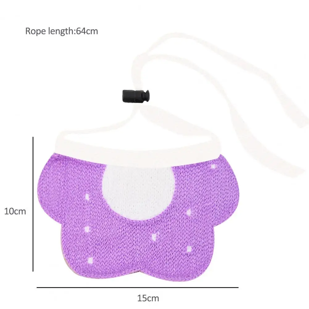 

Lovely Dog Collar Bee Saliva Towel Bib Flower Knitted Handkerchief Pet Supply