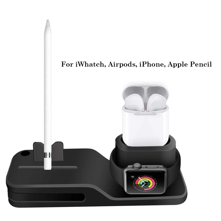 3 в 1 зарядная док-станция для IPhone X XR XS Max 8 7 6 Apple Watch Airpods зарядное устройство держатель IWatch крепление подставка Док-станция