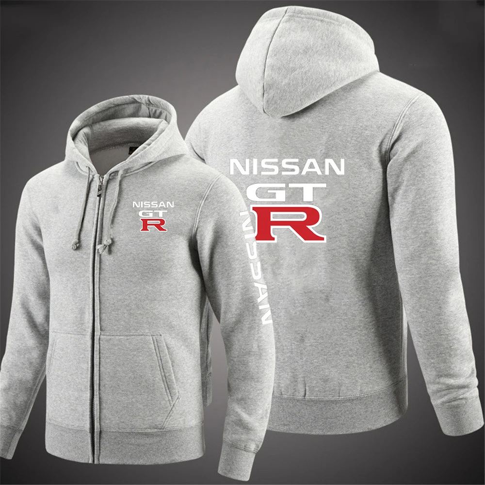 Новинка 2021 свитер с принтом Nissan GTR флисовый кардиган оверсайз на заказ Зимние