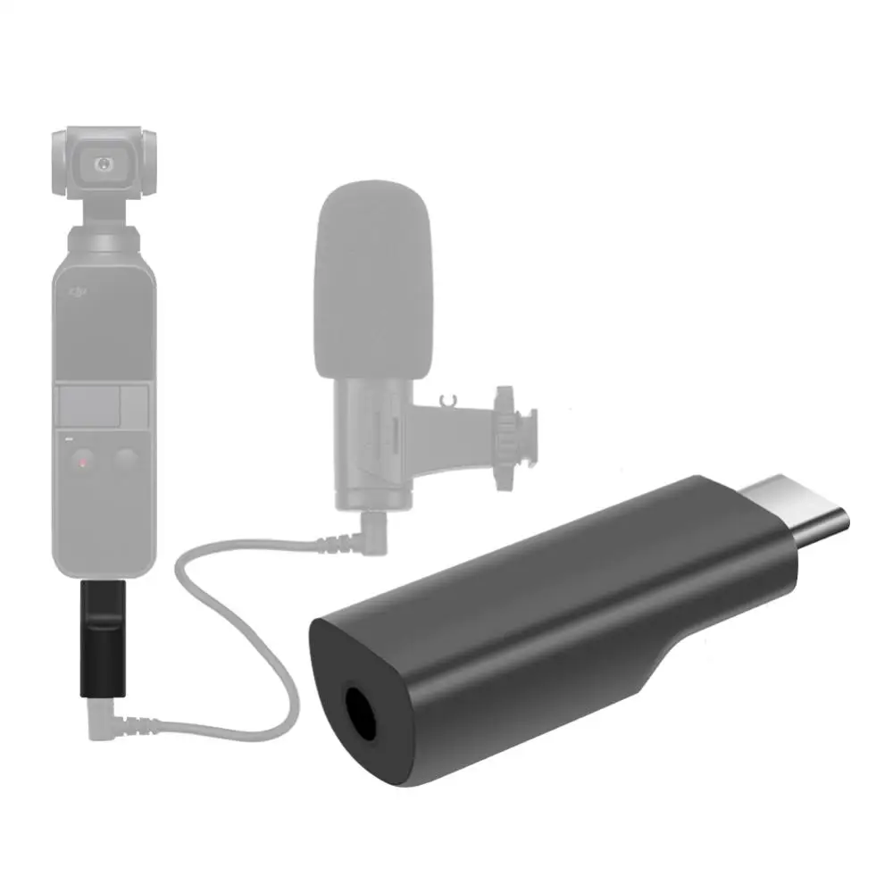 Внешний микрофон 3 5 мм для DJI Osmo Карманный ручной карданный камера Аудио адаптер