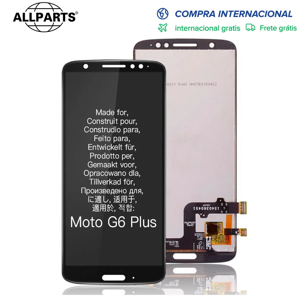 5.9'' тачскрин Дисплей для Moto G6 Plus LCD экран в сборе с тачскрином XT1926 Оригинал |