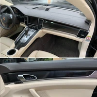for porsche panamera 2010 2016 interior central control panel door handle carbon fiber stickers decals car styling accessorie