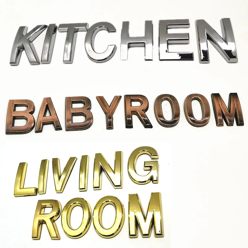 Самоклеящиеся дверные цифры английская алфавитная буква для квартиры гостиницы