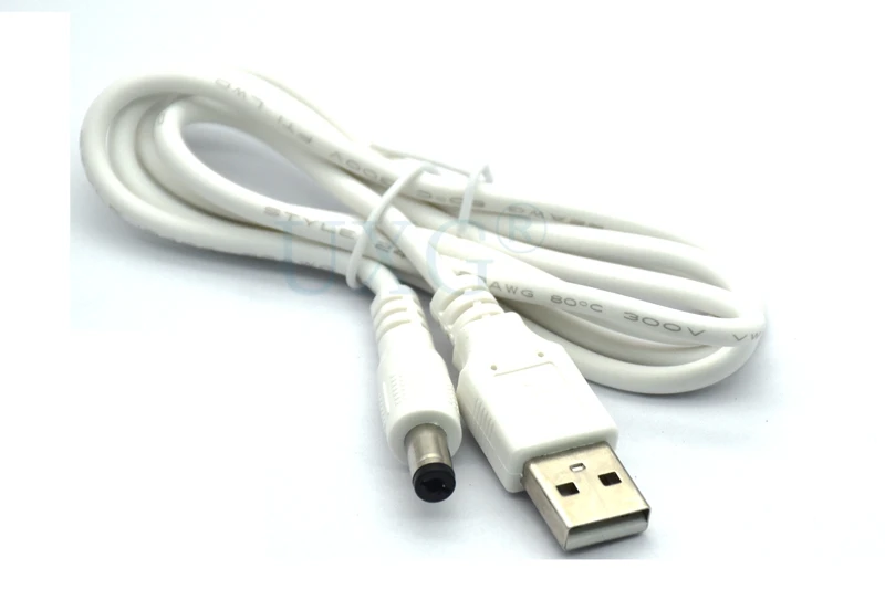 90 прямоугольный USB-кабель 5 мм/2 1 мм вольт DC Barrel Jack зарядное устройство 5*2 кабель