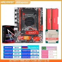 machinsit x99 motherboard with xeon e5 2670 v3 cpu 28gb ddr4 2133 ecc memory combo kit set lga 2011 3 processor four channel