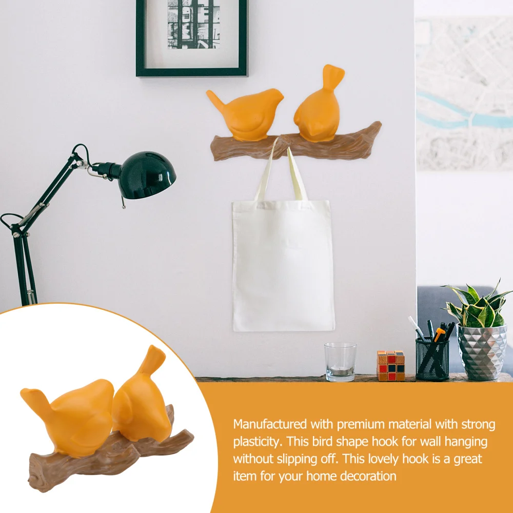 

1Pc Lovely Towel Hook Durable Bird Shape Practical Ornament Clothes Hook