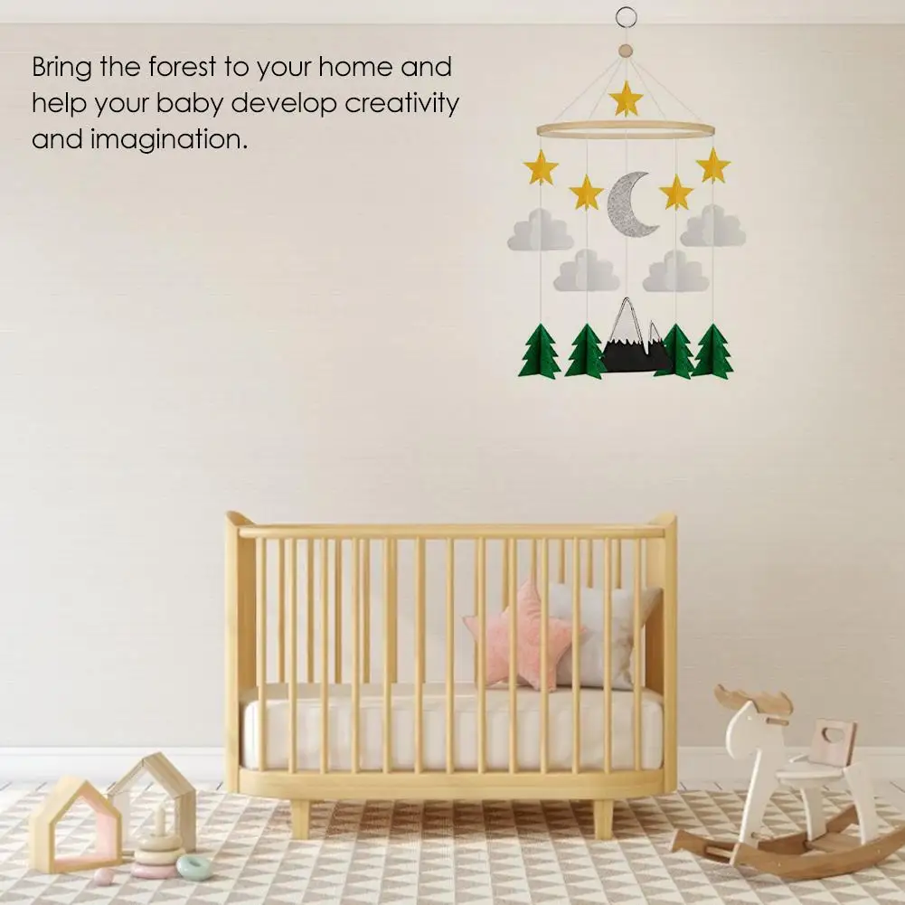 Мобиль для детской кроватки ручной работы детские мобильные Звездные облака