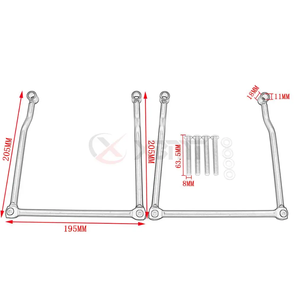 Motorcycle Saddle Bag Support Guard Bars Mount Brackets For Kawasaki Vulcan 400 500 800 900 1500 1600 1700 VN400 VN500 VN800 | Автомобили