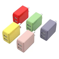 macaron usb mobile phone charger 5v 2a dual ports fast charge usb adapter wall charger for iphone x 8 plus android smart phones