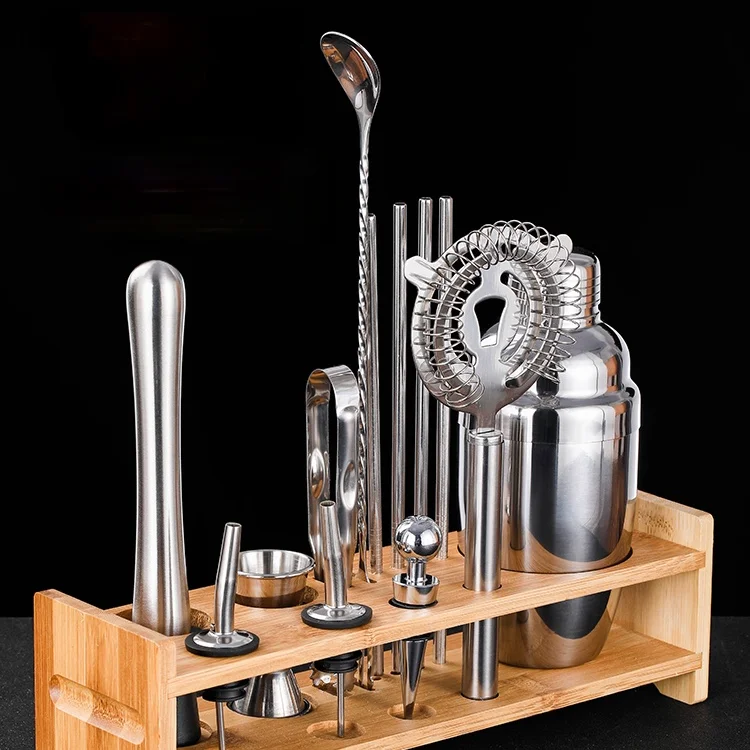 

Stainless Steel Profession Cocktail Shaker Set Bartending Tools Cocktail Shaker Mixer Party Cocteleria Bar Accessories DF50TJQ